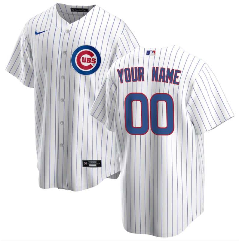 Men's Chicago Cubs Active Player Custom White Base Stitched Jersey